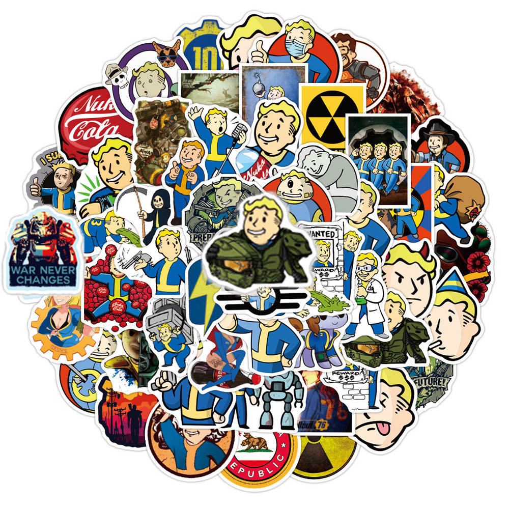 Outdoor Games Waterproof 10/30/50Pcs Game Fallout PVC Graffiti Stickers for Laptop Motorcycle Phone Skateboard Anime Pegatinas Waterpoof Sticker Toys
Outdoor Games Waterproof 10/30/50Pcs Game Fallout PVC Graffiti Stickers for Laptop Motorcycle Phone Skateboard Anime Pegatinas Waterpoof Sticker Toys