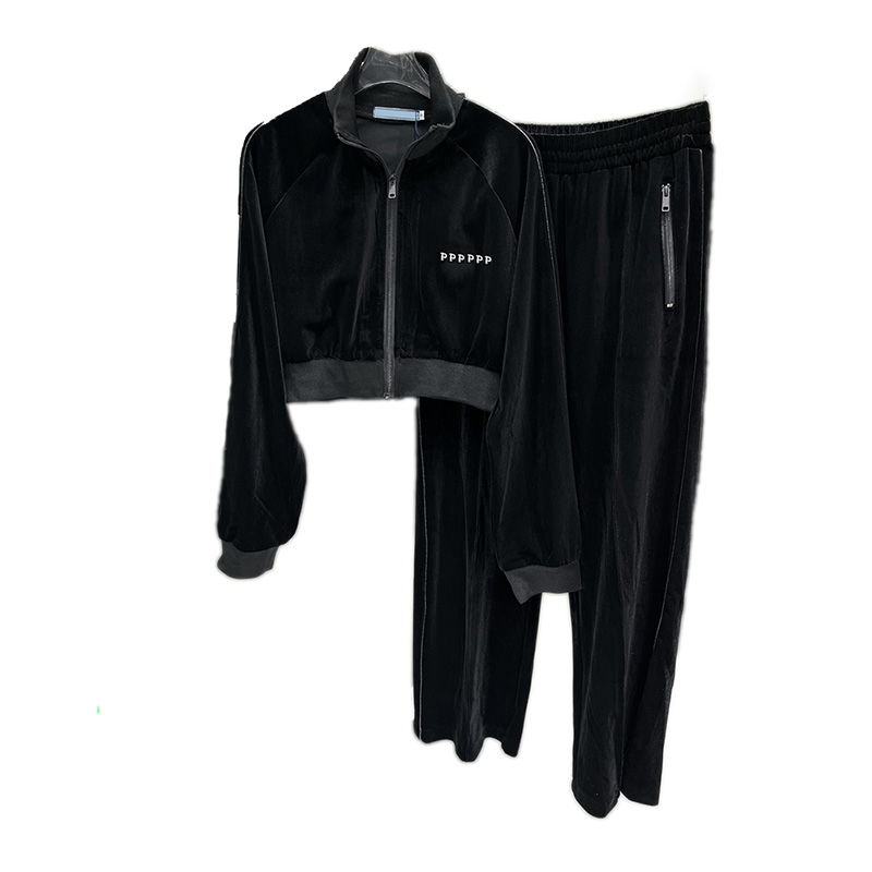 Velour Womens Coat Pants Set Letters Black Long Sleeve Casual Jackets Fashion Sports Trousers, Black with label*
Velour Womens Coat Pants Set Letters Black Long Sleeve Casual Jackets Fashion Sports Trousers, Black with label*