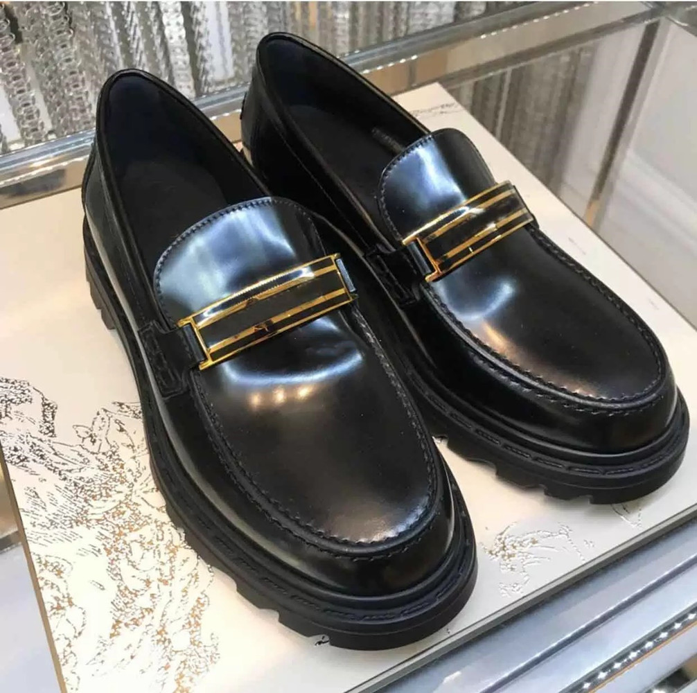 Designer Monolith Women Lug Sole Code Loafer Shoes Black White Brushed Calfskin Leather Sneakers Gold-finish Rubber Sole Lady Comfort Oxford Walking
Designer Monolith Women Lug Sole Code Loafer Shoes Black White Brushed Calfskin Leather Sneakers Gold-finish Rubber Sole Lady Comfort Oxford Walking