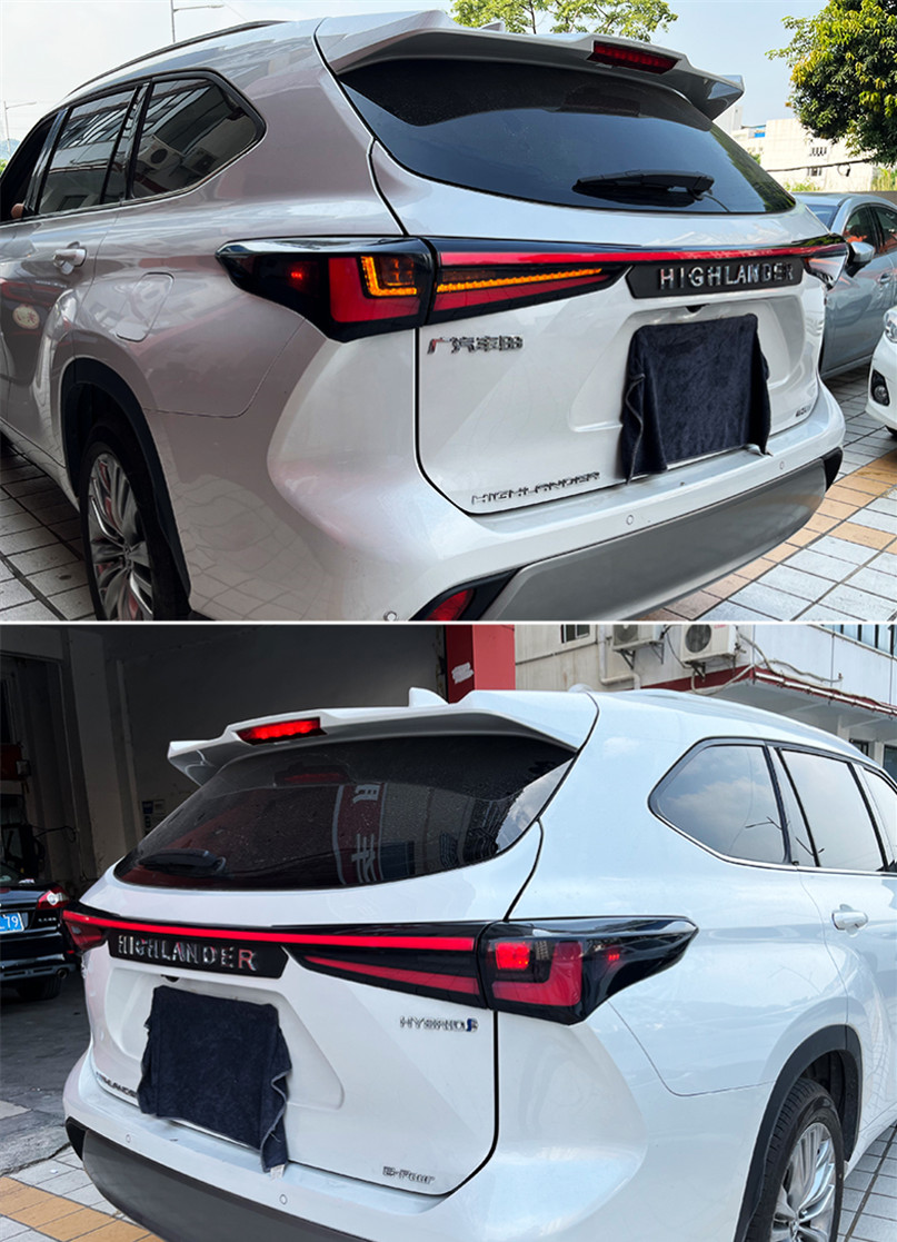 Car Tail Lights for Toyota Highlander 20 20-2022 Rear Fog Lights Brake Full LED Turn Signal Taillights Upgrade