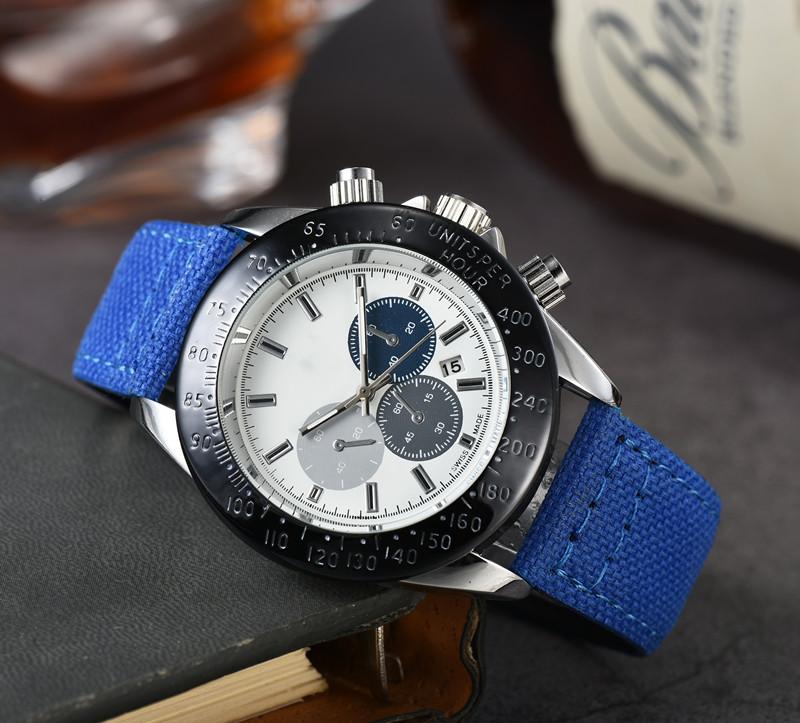 Bioceramic Mens Moonswatch Quartz Watches leisure Chronograph Watch Mission To Mercury 40mm Nylon Luxury three eyes Watch Limited Edition Master Wristwatches