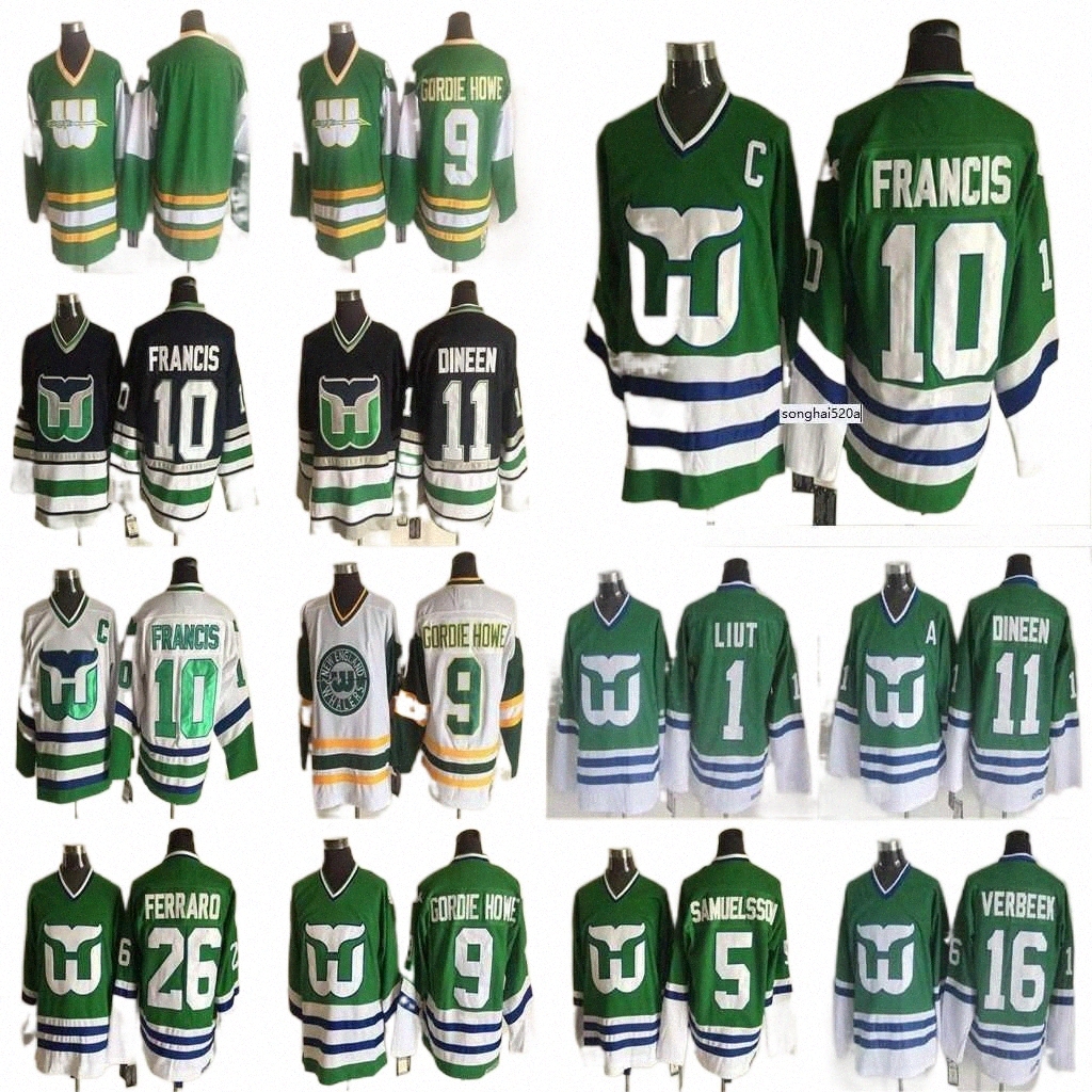College Hockey Wears jersey Hartford CCM Vintage Hockey Jerseys 10 Ron Francis Jersey 1 Mike Liut 16 Pat Verbeek 11 Kevin Dineen 5 Ulf Samuelsson Whaler J ''nhl'' 29z5#, 9 gordie howe white
College Hockey Wears jersey Hartford CCM Vintage Hockey Jerseys 10 Ron Francis Jersey 1 Mike Liut 16 Pat Verbeek 11 Kevin Dineen 5 Ulf Samuelsson Whaler J ''nhl'' 29z5#, 9 gordie howe white