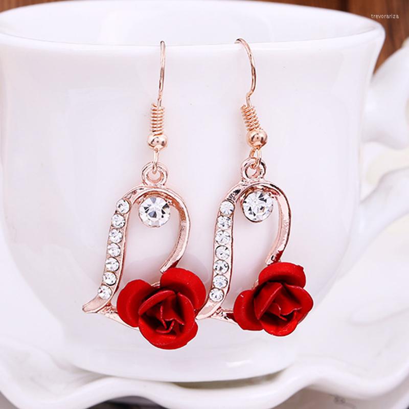 Dangle Earrings Vintage Red Rose Drop For Women Shiny Rhinestone Pearl Flowers Earring Weddings Engagement Party Jewelry Gifts
Dangle Earrings Vintage Red Rose Drop For Women Shiny Rhinestone Pearl Flowers Earring Weddings Engagement Party Jewelry Gifts