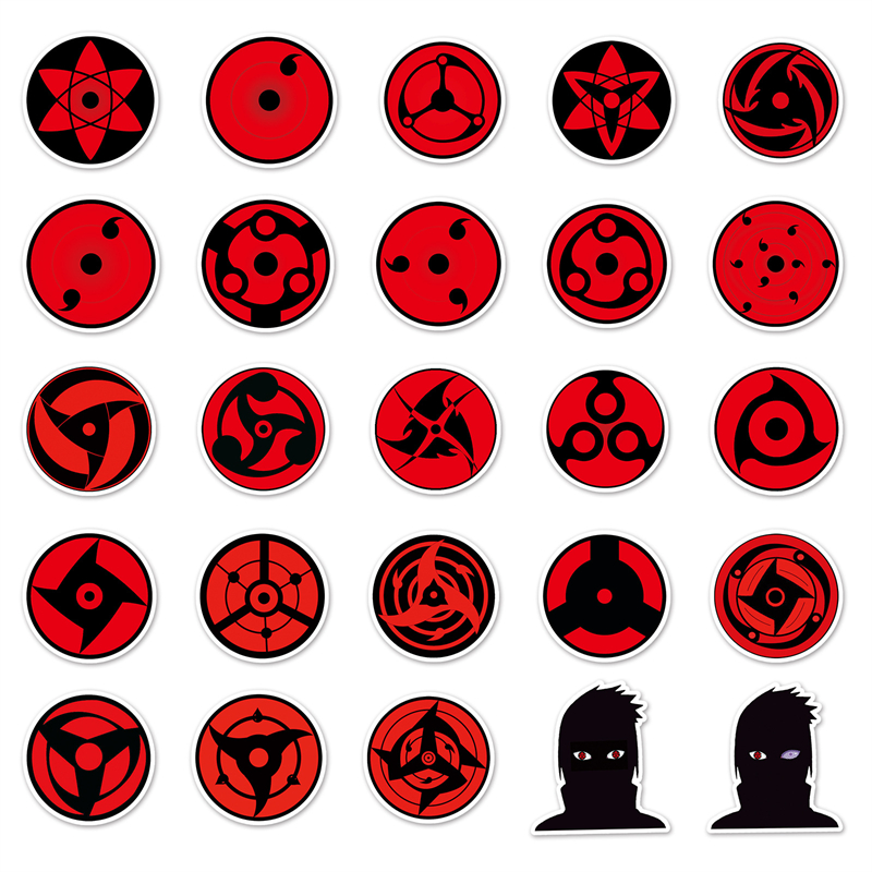 50pcs Anime uzumaki Stickers Sharingan Eye Graffiti Kids Toy Skateboard Car Motorcycle Bicycle Sticker Decals