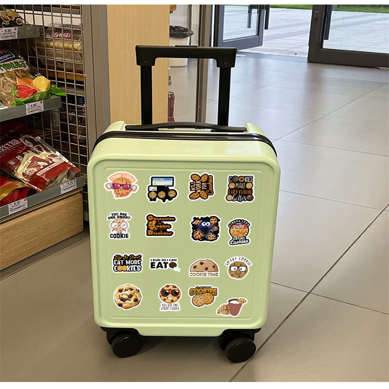 51Pcs Lovely Cartoon Biscuit Sticker Cookies Delicious Food Graffiti Kids Toy Skateboard Car Motorcycle Bicycle Sticker Decals