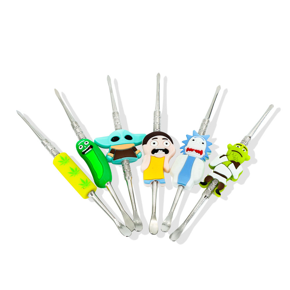 e Cig Accessories silicone and Metal Parts dab tool cartoon 119mm Dab Rig Glass Bong Oil Rigs bubbler for wax dry herb titanium nail
e Cig Accessories silicone and Metal Parts dab tool cartoon 119mm Dab Rig Glass Bong Oil Rigs bubbler for wax dry herb titanium nail