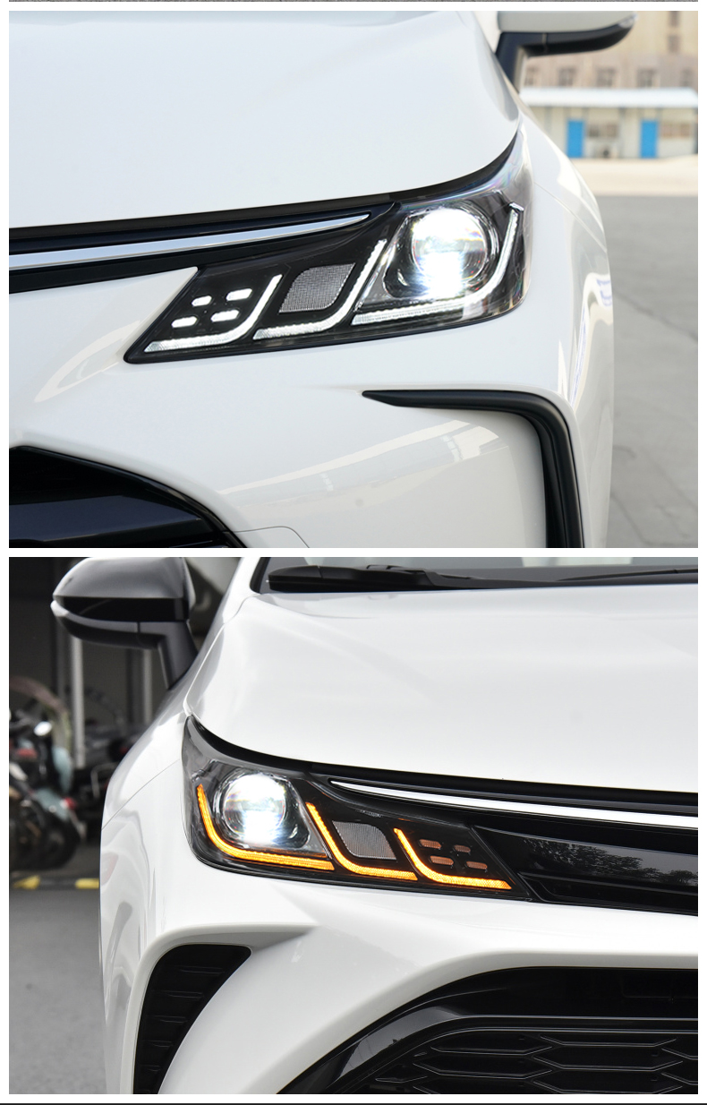 Full LED Head Lamp for Toyota Corolla 20 19-2021 DRL High Beam Front Lights Turn Signal Fog Headlights Assembly