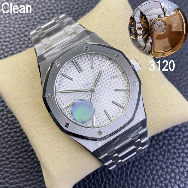 4 Styles Clean factory luxury watches Royal Date 15400ST.OO.1220ST.01 ETA 3120 Automatic Mens Watch 904L Stainless Steel sapphire wristwatches with box papers