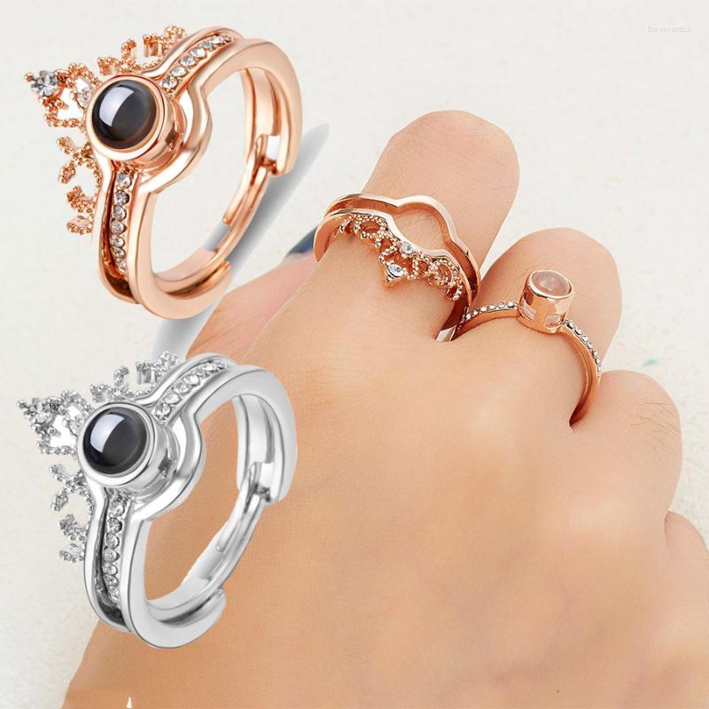 Wedding Rings 2 In 1 Crown 100 Languages I Love You Projection Ring Gold Color Memory Couple Engagement Jewelry
Wedding Rings 2 In 1 Crown 100 Languages I Love You Projection Ring Gold Color Memory Couple Engagement Jewelry