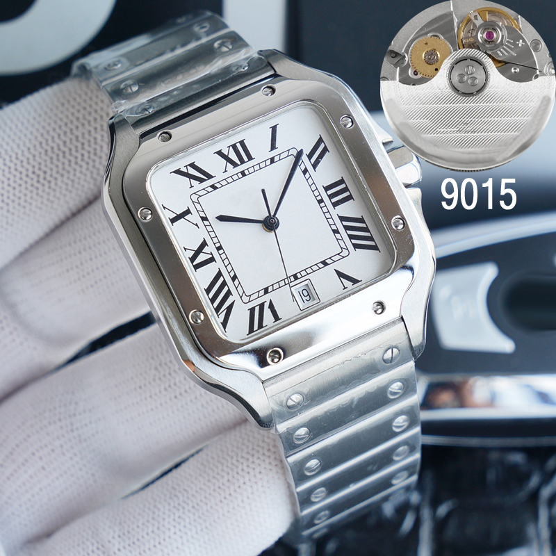 6 Types Square luxury Watches Silver Case White Dial 40mm 904L Stainless Steel Case Bracelet ETA 9015 Automatic waterproof Watch Fashion Mens Wristwatch with box, 03 with box papers
6 Types Square luxury Watches Silver Case White Dial 40mm 904L Stainless Steel Case Bracelet ETA 9015 Automatic waterproof Watch Fashion Mens Wristwatch with box, 03 with box papers