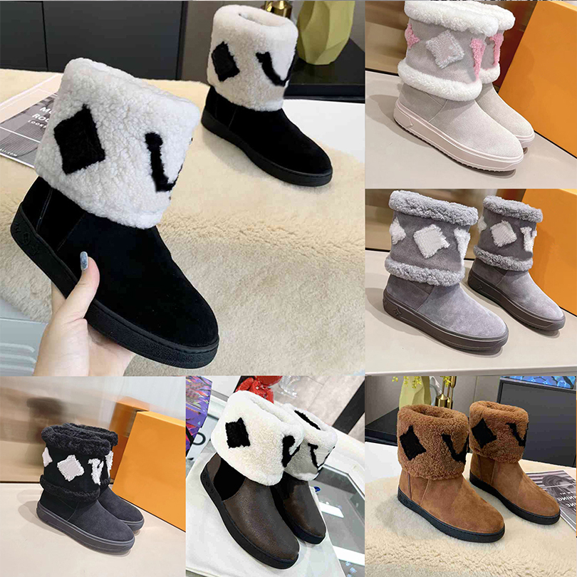 Designer Women Boots Winter Snow Boot Half Ankle Booties Warm Girls Sheepskin Brown Black Shoes Wool Thick Bottom Flat Bootss
Designer Women Boots Winter Snow Boot Half Ankle Booties Warm Girls Sheepskin Brown Black Shoes Wool Thick Bottom Flat Bootss