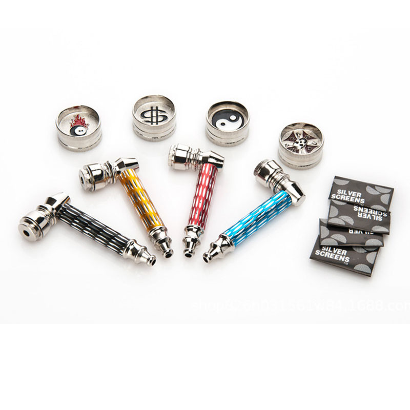 Smoking Metal Pipe W/ Grinder and Cap Tobacco Mini Hand Water Pipes Grinders 15PCS Wholesale
Smoking Metal Pipe W/ Grinder and Cap Tobacco Mini Hand Water Pipes Grinders 15PCS Wholesale