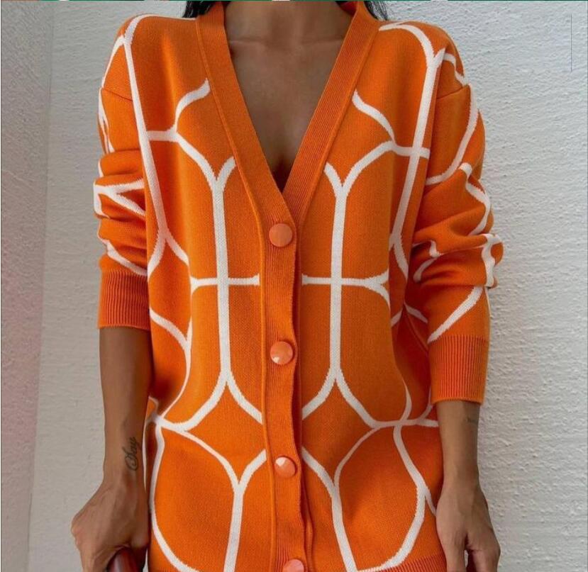 Korean Fashion Knitted Sweater for Women V-neck Long Sleeve Casual Fashion Single-breasted Jacket Oversized Tops, 05
Korean Fashion Knitted Sweater for Women V-neck Long Sleeve Casual Fashion Single-breasted Jacket Oversized Tops, 05