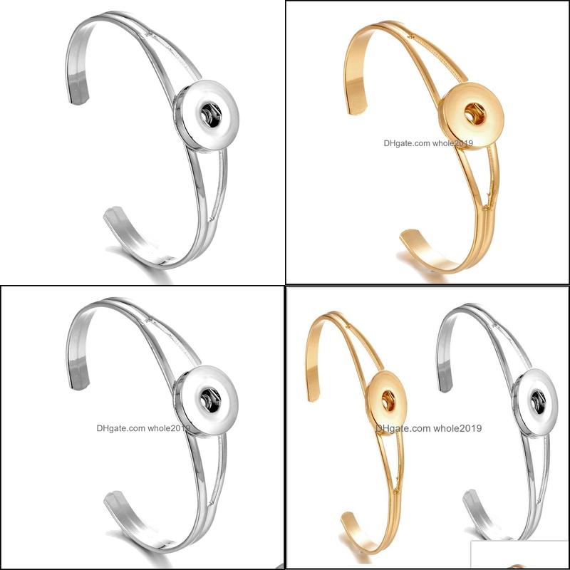 Cuff Noosa Snap Bracelet Jewelry Sier Gold Ginger Buttons Cuff Bangle Fit Diy 18Mm Snaps Classic Drop Delivery 2021 Brace Dhseller2010 Dh4Vq