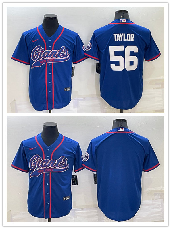 Baseball Footall Jersey Lawrence Taylor New York''Giants''Men Blank Blue Cool Base Stitched