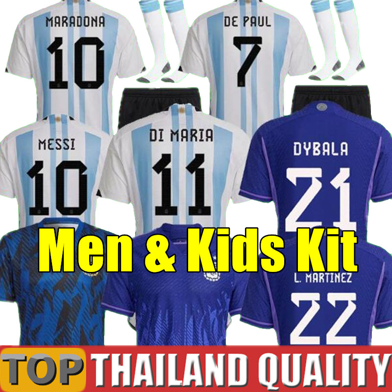 2022 Argentina soccer Jerseys 22 23 J.ALVAREZ DYBALA DI MARIA KUN MARTINEZ MARADONA football shirt fans player version 22 23 Men Kids kit sets uniform, 2021 new b - men
2022 Argentina soccer Jerseys 22 23 J.ALVAREZ DYBALA DI MARIA KUN MARTINEZ MARADONA football shirt fans player version 22 23 Men Kids kit sets uniform, 2021 new b - men