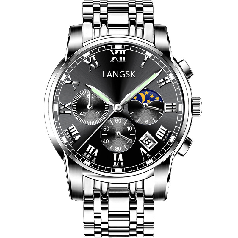 Wristwatches Full automatic mechanical watch trend Korean quartz men's watch waterproof student, Style-3
Wristwatches Full automatic mechanical watch trend Korean quartz men's watch waterproof student, Style-3