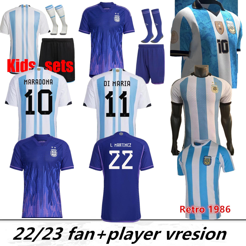 4XL 22 23 Argentina Soccer Jerseys DYBALA 2022 2023 Fans Player Version LAUTARO MARTINEZ DI MARIA Football Shirt KUN AGUERO 1986 retro MARADONA Mens Jersey Kids Kit
4XL 22 23 Argentina Soccer Jerseys DYBALA 2022 2023 Fans Player Version LAUTARO MARTINEZ DI MARIA Football Shirt KUN AGUERO 1986 retro MARADONA Mens Jersey Kids Kit