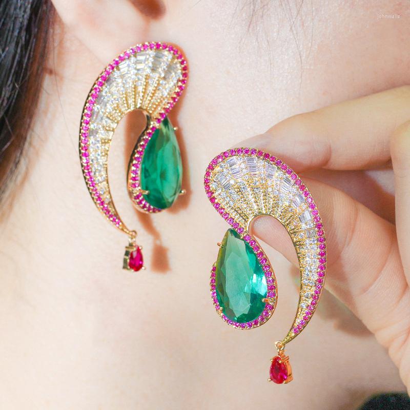 Dangle Earrings CWWZircons Luxury Geometric Half Round Big Water Drop For Women Cubic Zirconia Wedding Costume Jewelry CZ743
Dangle Earrings CWWZircons Luxury Geometric Half Round Big Water Drop For Women Cubic Zirconia Wedding Costume Jewelry CZ743