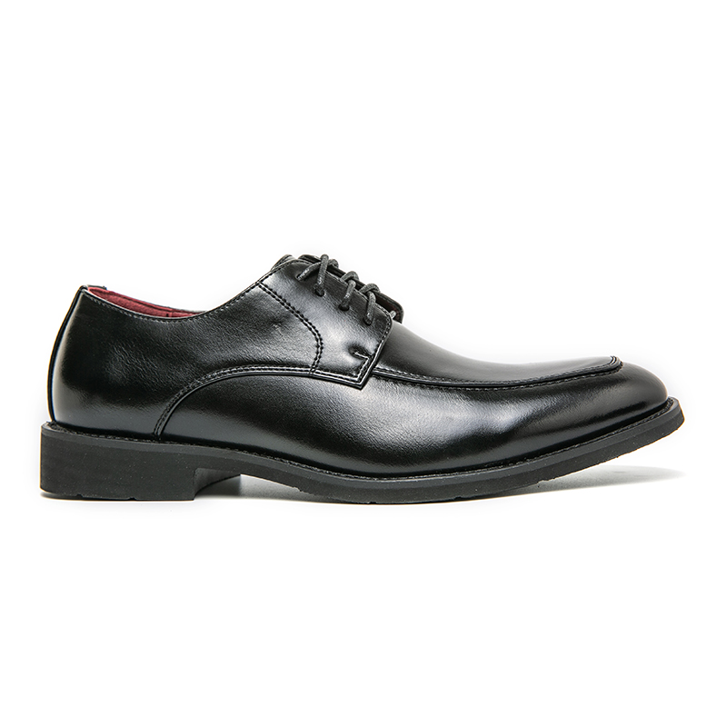 Derby Shoes Men Shoes Solid Color PU Personality Square Toe Wing Tip Lace Up Fashion Business Casual Wedding Party Daily Versatile AD028