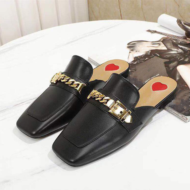 Designer Spring and Autumn Fashion Slippers Women's Sandals Simple Versatile Leather Casual Comfort Trend Office Shoes, Extra shoebox
Designer Spring and Autumn Fashion Slippers Women's Sandals Simple Versatile Leather Casual Comfort Trend Office Shoes, Extra shoebox