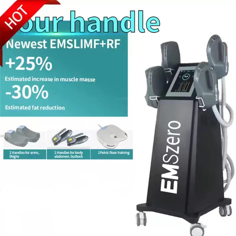 2022 Body Sculpting Muscle Stimulation Body Shaper Salon Instrument EMS 4 handle Slim EMSlim Machine Non Invasive Fat Burning And Muscles Training Sli