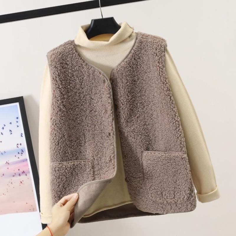 Women's Vests Spring Autumn Vest Waistcoat Winter Thermal Warm Thick Fleece Sleeveless Jacket Ladies 220830