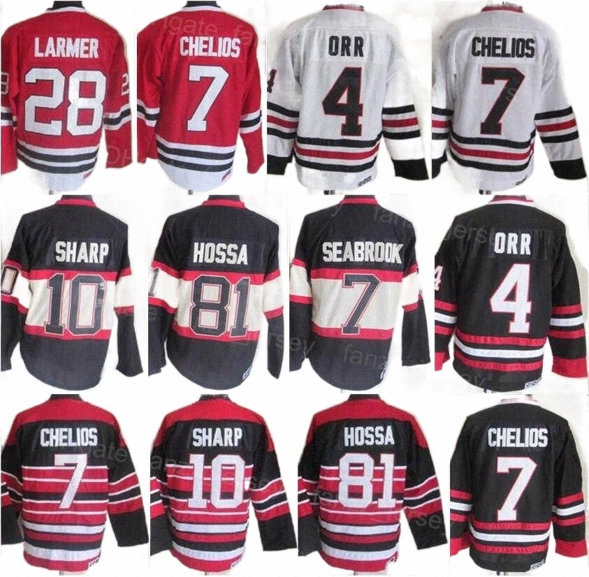 College Hockey Wears jersey Men Vintage Ice Hockey Retro 10 Patrick Sharp Jerseys 81 Marian Hossa 28 Steve Larmer 4 Bobby Orr 7 Chris Chelios 88 Patrick Ka ''nhl'' D8UB#, 4 white
College Hockey Wears jersey Men Vintage Ice Hockey Retro 10 Patrick Sharp Jerseys 81 Marian Hossa 28 Steve Larmer 4 Bobby Orr 7 Chris Chelios 88 Patrick Ka ''nhl'' D8UB#, 4 white