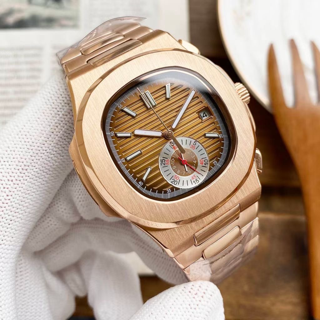 Montre de luxe Rose Gold Watch Men's Automatic Mechanical Movement Stainless steel Bracelet Double Design Date Display Sports Mens Luxury Watches PP 5980 Wristwatch, Carton
Montre de luxe Rose Gold Watch Men's Automatic Mechanical Movement Stainless steel Bracelet Double Design Date Display Sports Mens Luxury Watches PP 5980 Wristwatch, Carton