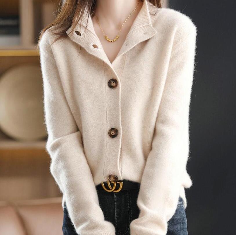 Women Sweater V Neck Knitted Cardigan Female Vintage Houndstooth GGity Knit Sweaters Oversized Jumper Tops, 02
Women Sweater V Neck Knitted Cardigan Female Vintage Houndstooth GGity Knit Sweaters Oversized Jumper Tops, 02