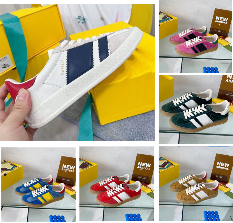 Fashion luxury Gazelle Sneaker mens Casual Shoes Blue Green Red Velvet White suede silk Beige Ebony Canvas designer womens trainers with box, 1#
Fashion luxury Gazelle Sneaker mens Casual Shoes Blue Green Red Velvet White suede silk Beige Ebony Canvas designer womens trainers with box, 1#