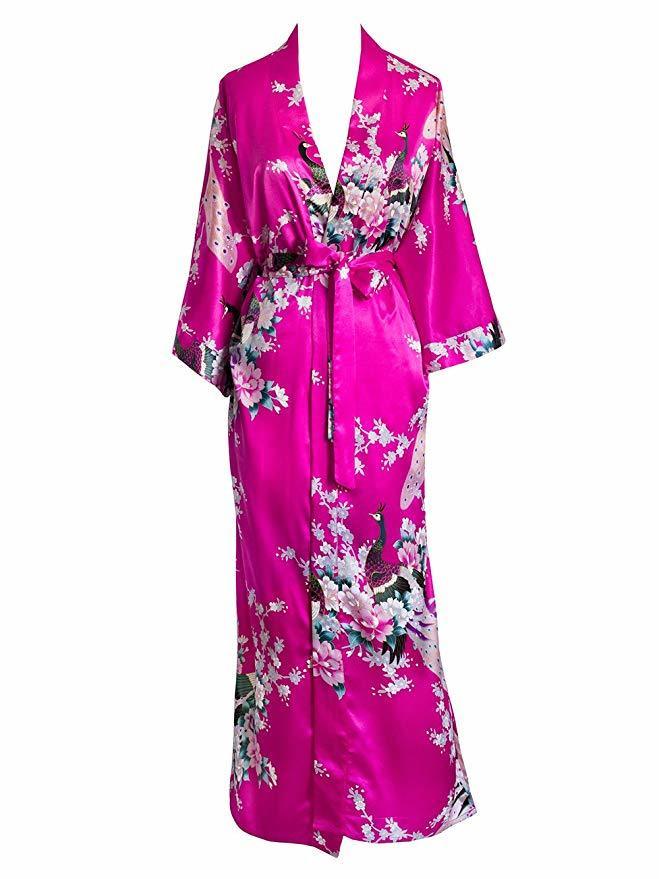 Women's Robe FZSLCYIYI Kimono Sexy FlOral bridal Bridesmaid s Woman Flower Party Wedding Long Sleepwear Bathrobe 220830