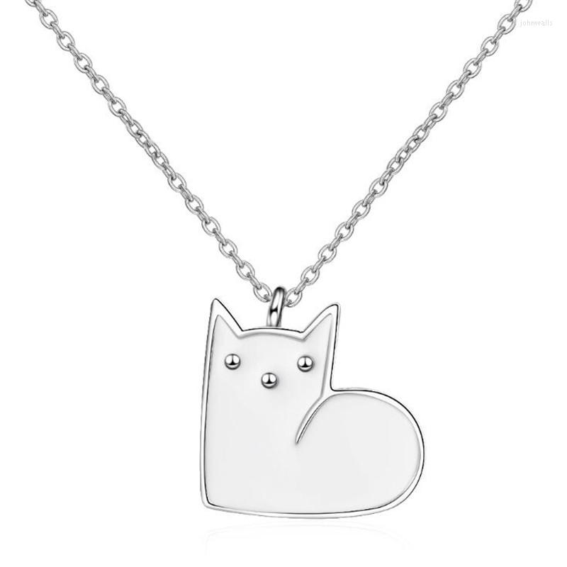 Pendant Necklaces Fashion Cute Lazy Kitten Silver Plated Jewelry Black And White Epoxy Sweet Cat Clavicle Chain XZN039
Pendant Necklaces Fashion Cute Lazy Kitten Silver Plated Jewelry Black And White Epoxy Sweet Cat Clavicle Chain XZN039