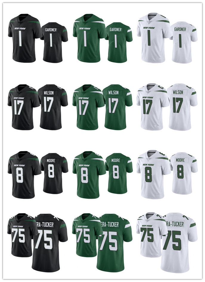 Football Jersey New York''Jets''MEN''NFL''Women Youth Elijah Moore zach wilson Jamal Ahmad Gardner Vera Tucker Garrett Wilson Vapor Limited
