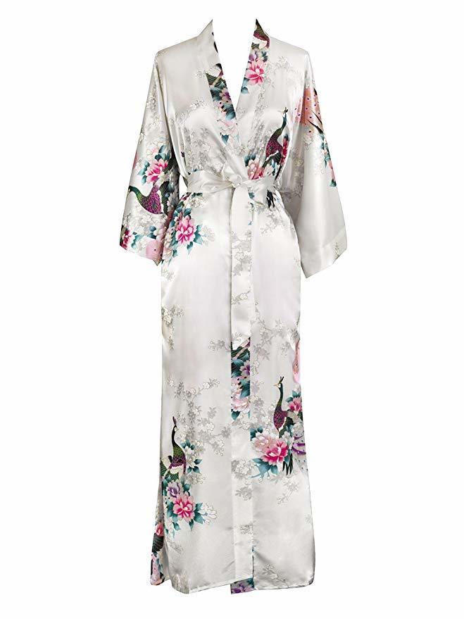 Women's Robe FZSLCYIYI Kimono Sexy FlOral bridal Bridesmaid s Woman Flower Party Wedding Long Sleepwear Bathrobe 220830