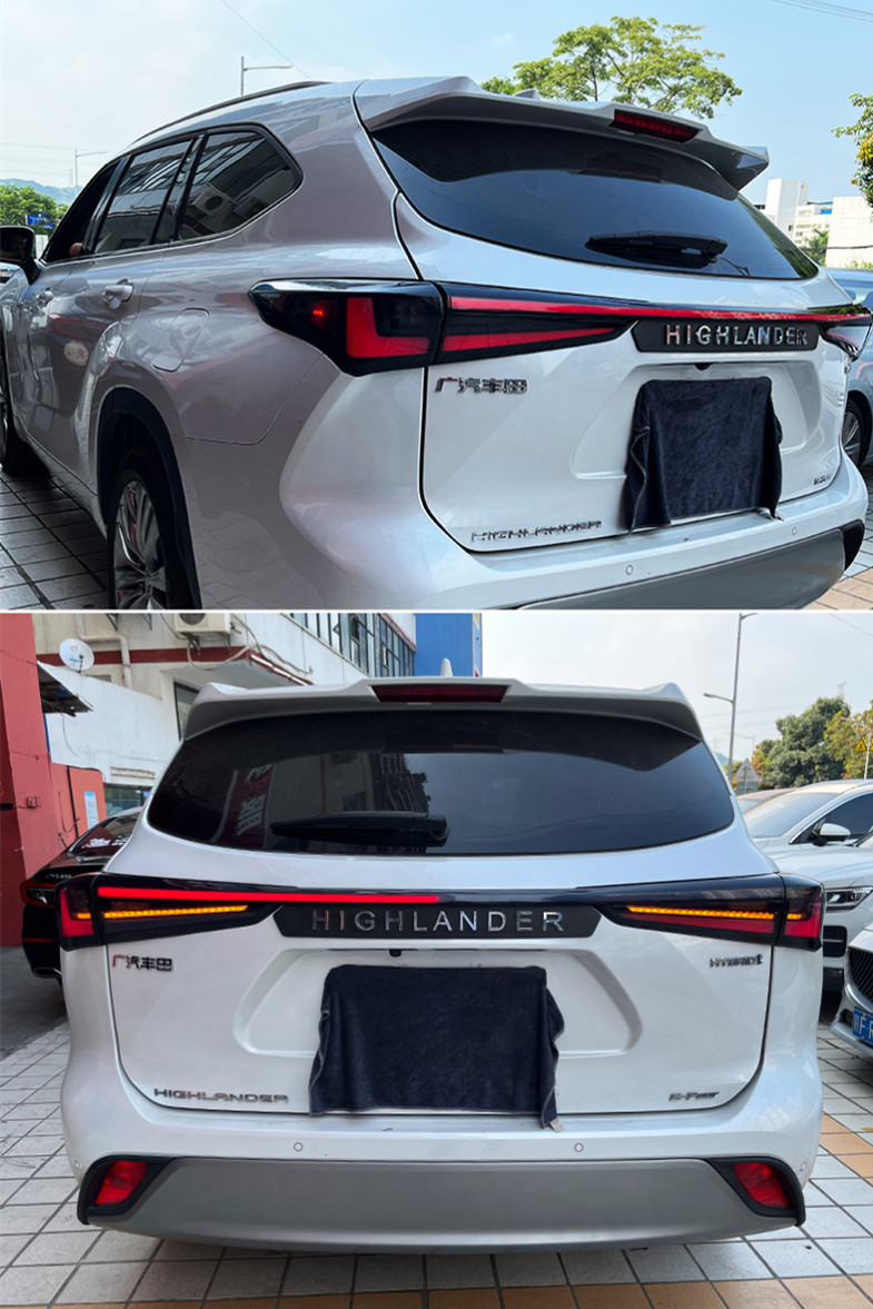 Car Tail Lights for Toyota Highlander 20 20-2022 Rear Fog Lights Brake Full LED Turn Signal Taillights Upgrade