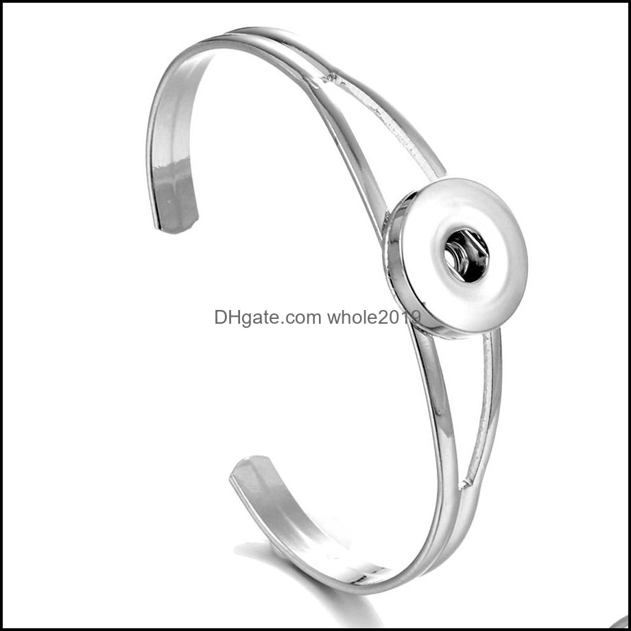 Cuff Noosa Snap Bracelet Jewelry Sier Gold Ginger Buttons Cuff Bangle Fit Diy 18Mm Snaps Classic Drop Delivery 2021 Brace Dhseller2010 Dh4Vq