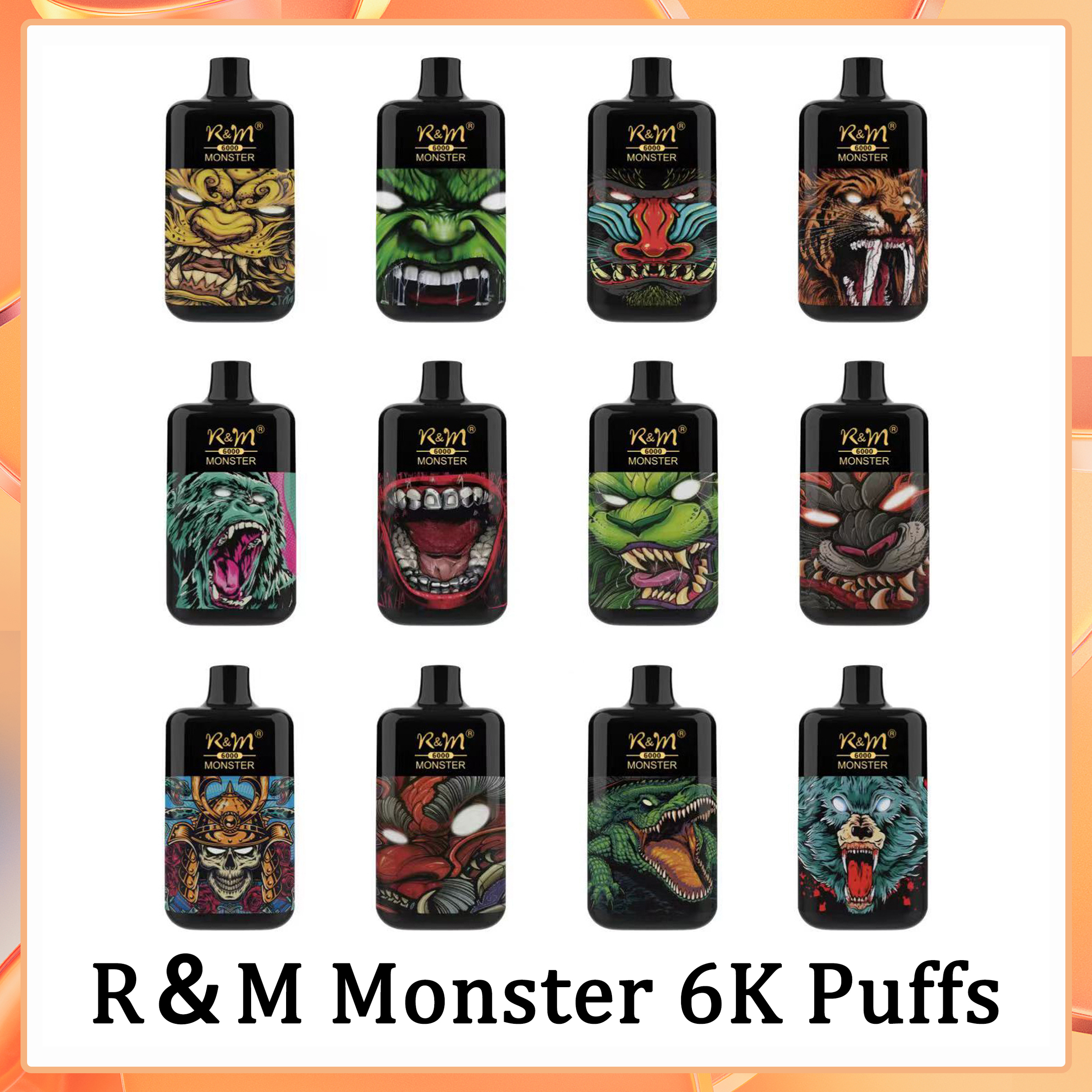 E Cigarette 100% Authentic R&M MONSTER 6000 PUFFS Disposable Vape Pen Device Type-C Rechargeable 550mah Battery 15ml Prefilled Pod Smoking Vapes Rm RandM
E Cigarette 100% Authentic R&M MONSTER 6000 PUFFS Disposable Vape Pen Device Type-C Rechargeable 550mah Battery 15ml Prefilled Pod Smoking Vapes Rm RandM