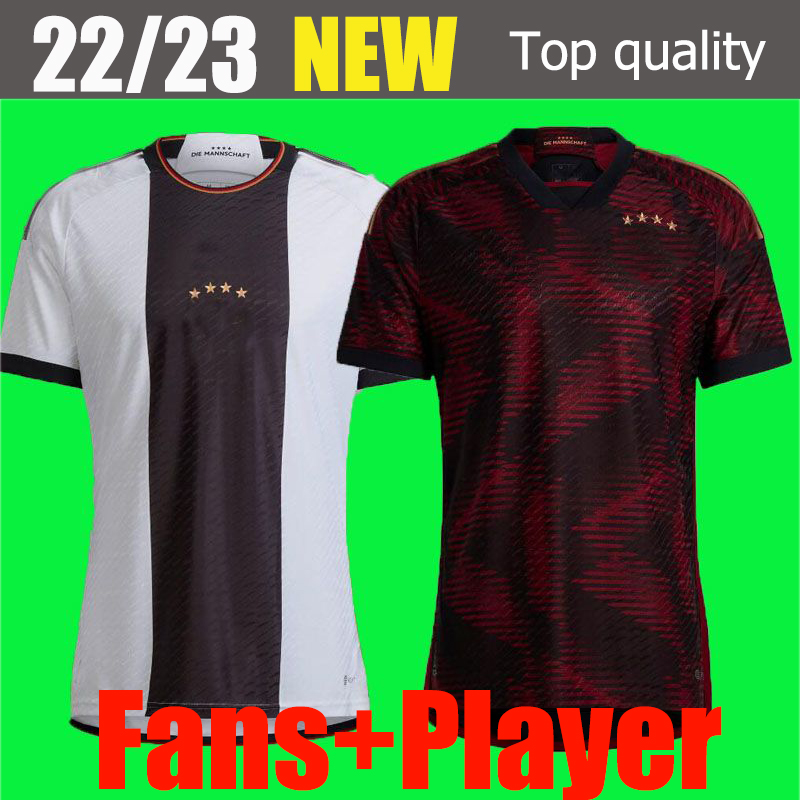22 23 HUMMELS Soccer Jersey Fans Player Version 2022 2023 KROOS GNABRY WERNER SANE REUS MULLER KIMMICH Football Shirt Germanies Men Kids Kit set uniforms
22 23 HUMMELS Soccer Jersey Fans Player Version 2022 2023 KROOS GNABRY WERNER SANE REUS MULLER KIMMICH Football Shirt Germanies Men Kids Kit set uniforms