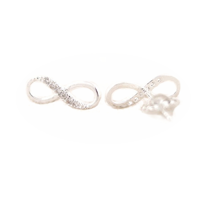 Zircon infinity symbol stud earrings Classic Women's stud earring Beautiful artificial stone
Zircon infinity symbol stud earrings Classic Women's stud earring Beautiful artificial stone