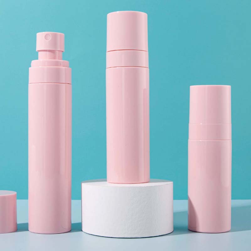 Empty Pink Plastic Makeup Setting Spray Bottles 60ml 80ml 100ml Travel Fine Mist Dispenser Containers for Sunscreen Face Skin Care Serum Perfume