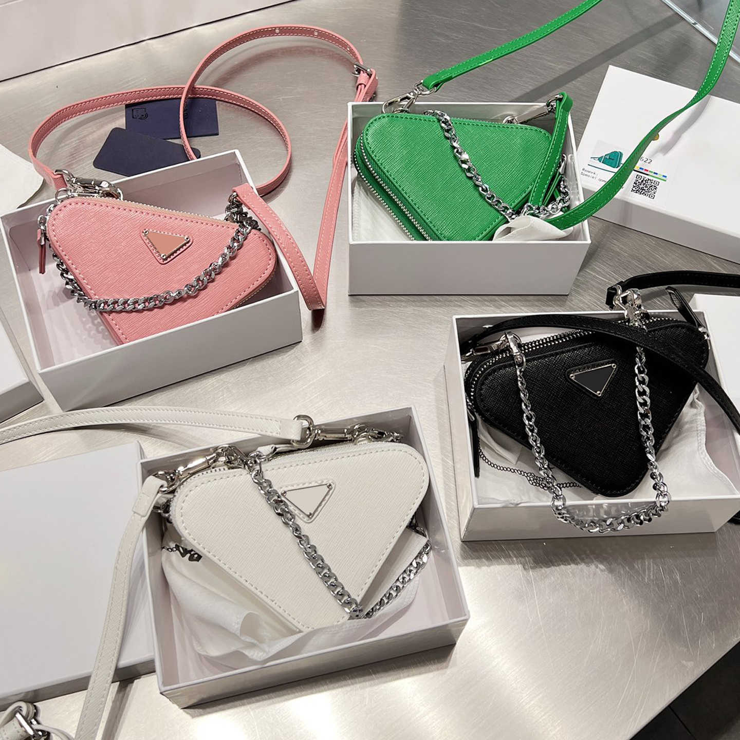 designers bags women shoulder handbags luxurys chain crossbody bag mini wallet cute exquisite triangle bag summer leisure versatile 4 colors, Pink
designers bags women shoulder handbags luxurys chain crossbody bag mini wallet cute exquisite triangle bag summer leisure versatile 4 colors, Pink
