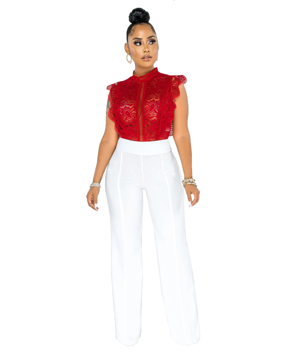 Women Stretchy Wide Leg Pants Slacks Casual Back Zipper High Waist Straight Dress Long Pants Work