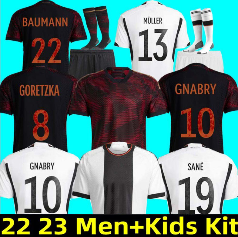 22 23 HUMMELS Soccer Jersey Fans Player Version 2022 2023 KROOS GNABRY WERNER SANE REUS MULLER KIMMICH Football Shirt Germanies Men Kids Kit set uniforms white black
22 23 HUMMELS Soccer Jersey Fans Player Version 2022 2023 KROOS GNABRY WERNER SANE REUS MULLER KIMMICH Football Shirt Germanies Men Kids Kit set uniforms white black