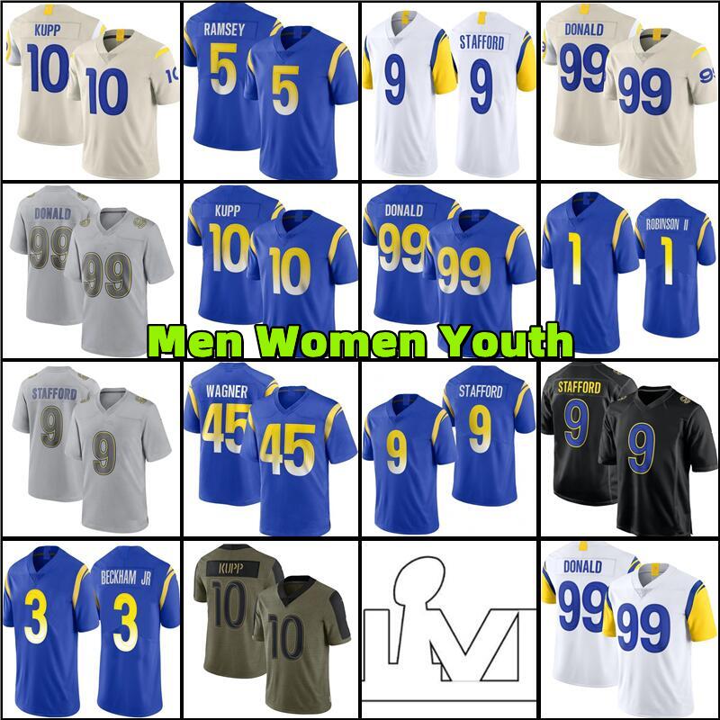 10 Cooper Kupp 9 Matthew Stafford Football Jersey 99 Aaron Donald Van Jefferson Allen Robinson II 3 Cam Akers, Men jersey
10 Cooper Kupp 9 Matthew Stafford Football Jersey 99 Aaron Donald Van Jefferson Allen Robinson II 3 Cam Akers, Men jersey
