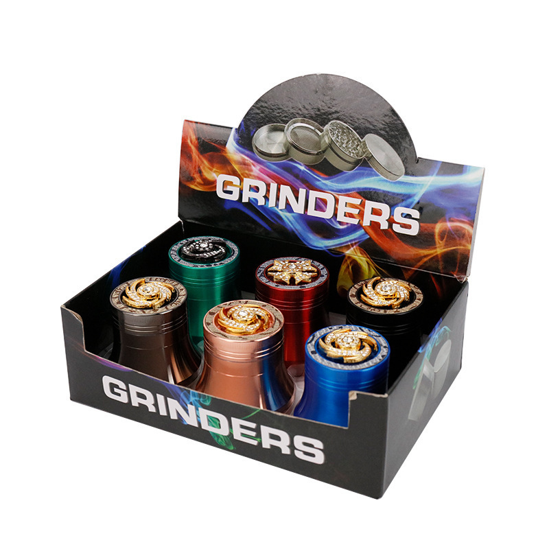 Zinc alloy Herb Grinders conical smoking accessories top cover with diamond smoke grinding machine 63mm 4 layers
Zinc alloy Herb Grinders conical smoking accessories top cover with diamond smoke grinding machine 63mm 4 layers