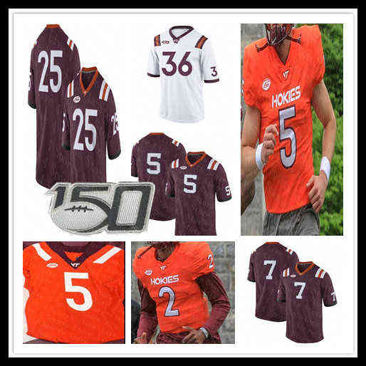 Shirts Men's T Shirt American College Football Wear Men Virginia Tech Hokies College Jersey 11 Fuller 7 Vick 5 Taylor 17 Chancellor 25 Frank Beamer 2 Hendon Hook, Orange with 150th
Shirts Men's T Shirt American College Football Wear Men Virginia Tech Hokies College Jersey 11 Fuller 7 Vick 5 Taylor 17 Chancellor 25 Frank Beamer 2 Hendon Hook, Orange with 150th