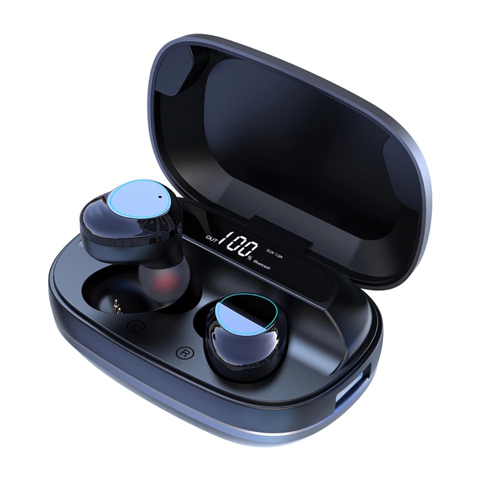 2022 TWS Bluetooth 5.0 Earphone Metal Cabin LED Digital Display Earpod Sports Waterproof 6D Surround Sound Wireless Headset Earbuds, Black
2022 TWS Bluetooth 5.0 Earphone Metal Cabin LED Digital Display Earpod Sports Waterproof 6D Surround Sound Wireless Headset Earbuds, Black