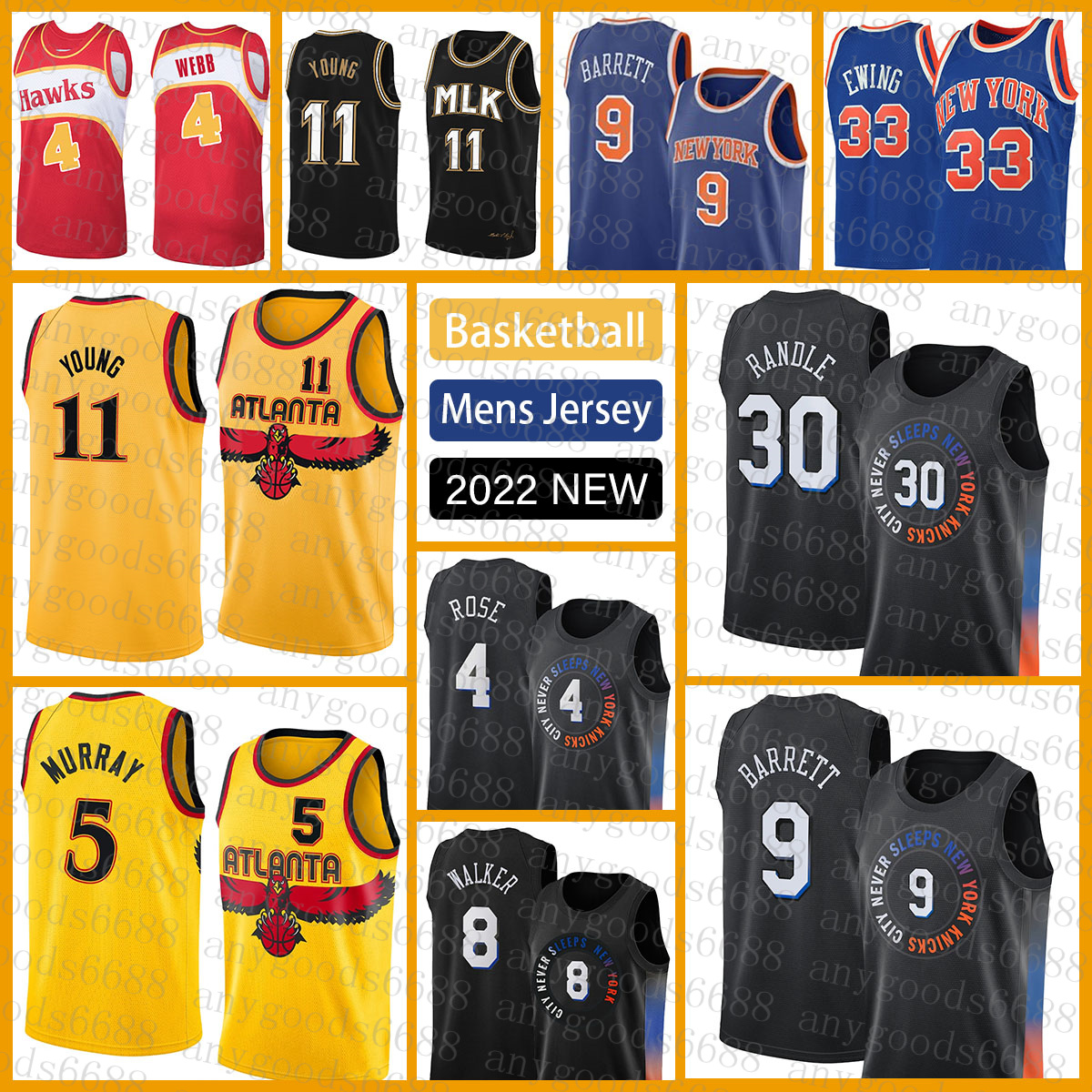Trae Young Basketball Jersey Atlantas Hawk New Red York Blue Knick 11 5 9 30 4 8 Orange Dejounte Murray RJ Barrett Julius Randle Derrick Rose Kemba Walker 541, Jersey-laoying
Trae Young Basketball Jersey Atlantas Hawk New Red York Blue Knick 11 5 9 30 4 8 Orange Dejounte Murray RJ Barrett Julius Randle Derrick Rose Kemba Walker 541, Jersey-laoying