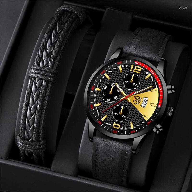 Wristwatches Fashion Mens Watches Man Luxury Business Quartz Wristwatch Black Leather Bracelet Men Casual Sports Luminous Clock Montre Homme, As shown 1
Wristwatches Fashion Mens Watches Man Luxury Business Quartz Wristwatch Black Leather Bracelet Men Casual Sports Luminous Clock Montre Homme, As shown 1